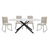 Benito Beige/Black Dining Set by Homelegance at Eve Furniture