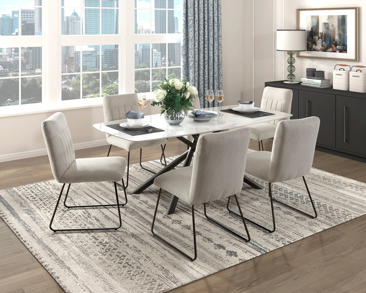 Benito Beige/Black Dining Set by Homelegance at Eve Furniture