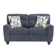 Bennett Blue Loveseat by Homelegance at Eve Furniture