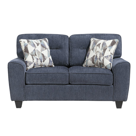 Bennett Blue Loveseat by Homelegance at Eve Furniture