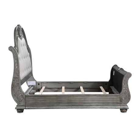 Bennington Gray King Sleigh Bed by Homelegance at Eve Furniture