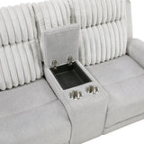 Benton Light Gray Double Reclining Love Seat by Homelegance at Eve Furniture