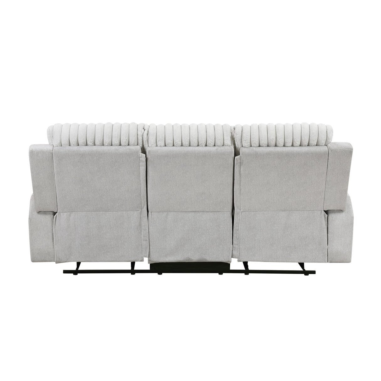 Benton Light Gray Double Reclining Sofa by Homelegance at Eve Furniture