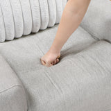 Benton Light Gray Double Reclining Sofa by Homelegance at Eve Furniture