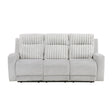 Benton Light Gray Double Reclining Sofa by Homelegance at Eve Furniture