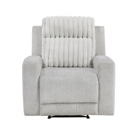 Benton Light Gray Reclining Chair by Homelegance at Eve Furniture