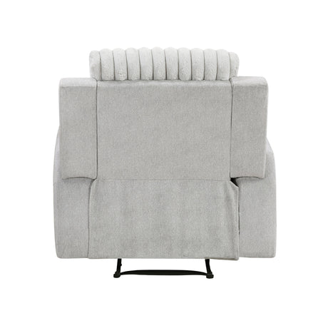 Benton Light Gray Reclining Chair by Homelegance at Eve Furniture