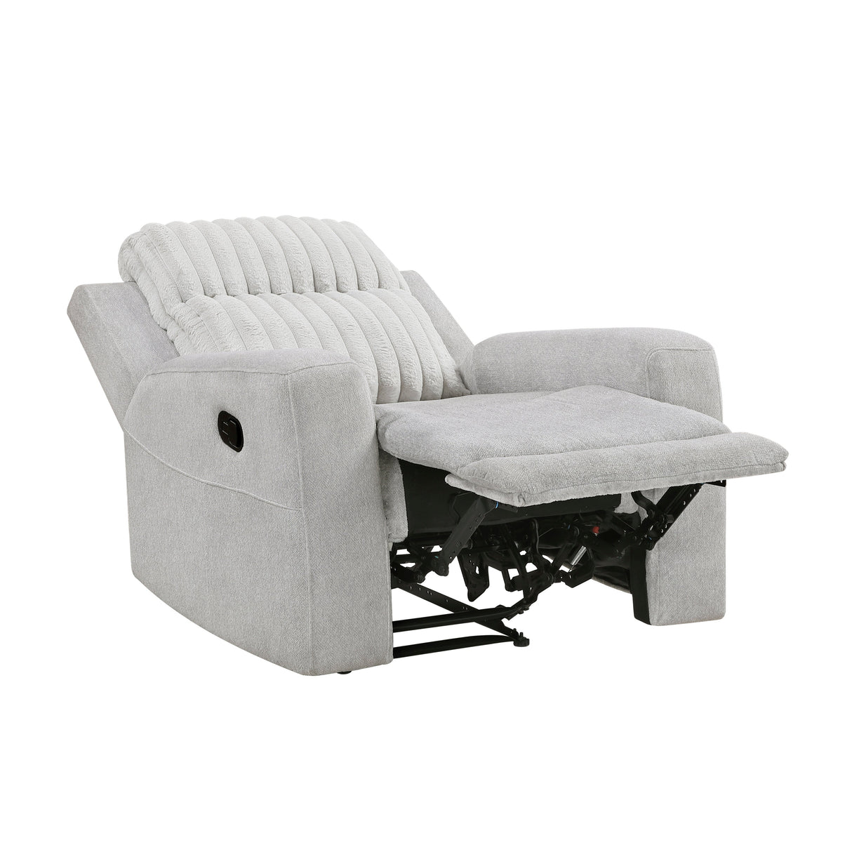 Benton Light Gray Reclining Chair by Homelegance at Eve Furniture