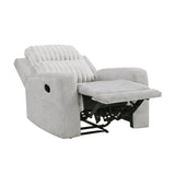 Benton Light Gray Reclining Chair by Homelegance at Eve Furniture