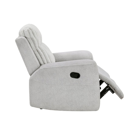 Benton Light Gray Reclining Chair by Homelegance at Eve Furniture