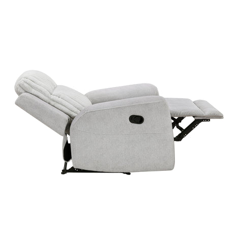 Benton Light Gray Reclining Chair by Homelegance at Eve Furniture