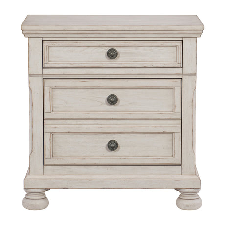 Bethel Wire Brushed White Sleigh Storage Platform Bedroom Set by Homelegance at Eve Furniture