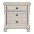 Bethel Wire Brushed White Sleigh Storage Platform Bedroom Set by Homelegance at Eve Furniture