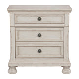 Bethel Wire Brushed White Sleigh Storage Platform Bedroom Set by Homelegance at Eve Furniture