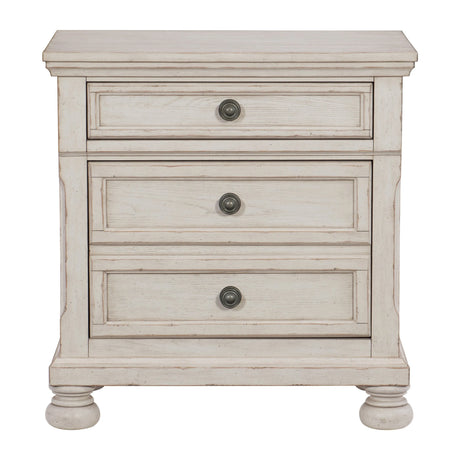 Bethel Wire Brushed White Sleigh Storage Platform Bedroom Set by Homelegance at Eve Furniture