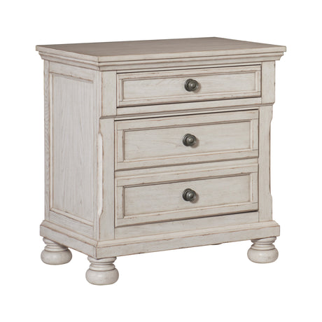 Bethel Wire Brushed White Sleigh Storage Platform Bedroom Set by Homelegance at Eve Furniture