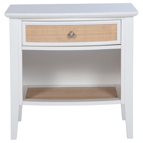 Bexhill White 1-Drawer Nightstand by Coaster at Eve Furniture