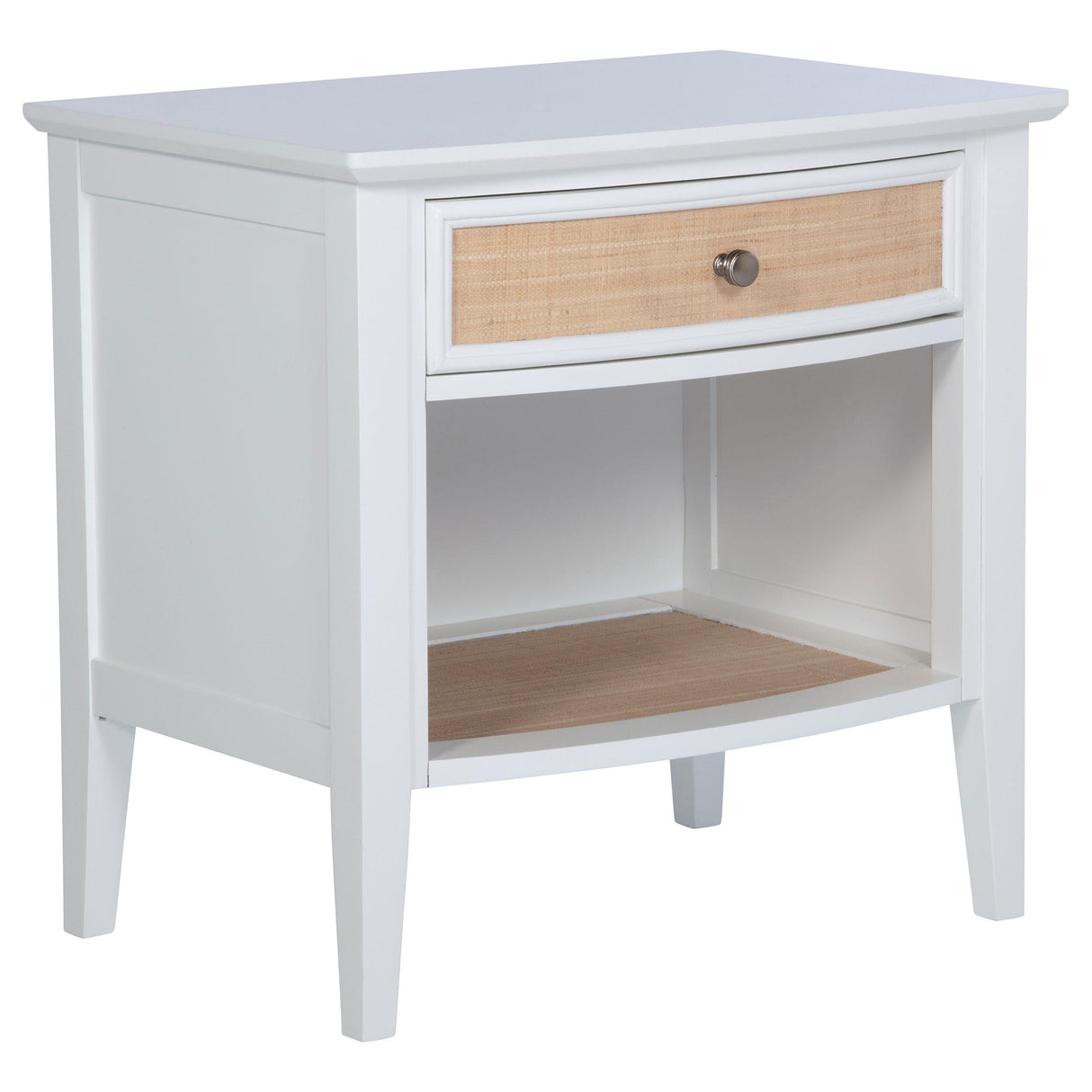 Bexhill White 1-Drawer Nightstand by Coaster at Eve Furniture