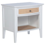 Bexhill White 1-Drawer Nightstand by Coaster at Eve Furniture