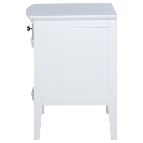 Bexhill White 1-Drawer Nightstand by Coaster at Eve Furniture
