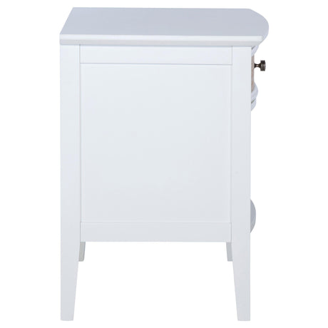 Bexhill White 1-Drawer Nightstand by Coaster at Eve Furniture