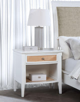 Bexhill White 1-Drawer Nightstand by Coaster at Eve Furniture
