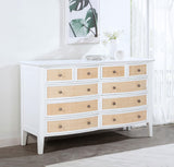 Bexhill White 10-Drawer Dresser by Coaster at Eve Furniture