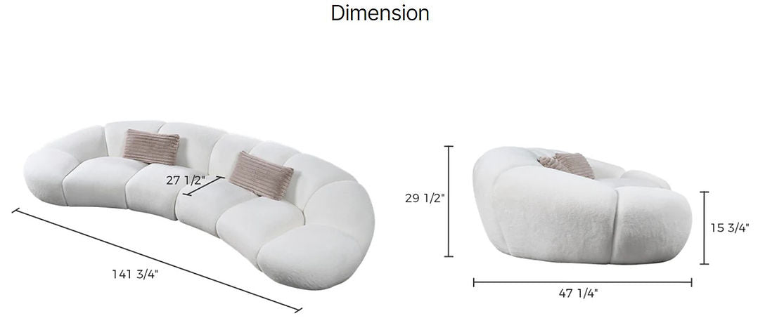 Big White Cloud White Sectional by New Era Innovations at Eve Furniture