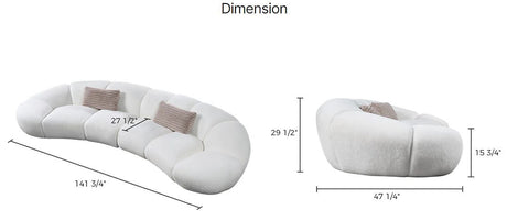 Big White Cloud White Sectional by New Era Innovations at Eve Furniture