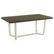 Biloxi Grayish Brown Rectangular Wood Dining Table by Coaster at Eve Furniture