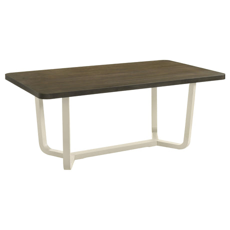 Biloxi Grayish Brown Rectangular Wood Dining Table by Coaster at Eve Furniture