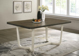 Biloxi Grayish Brown Rectangular Wood Dining Table by Coaster at Eve Furniture