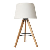 Birch Three Legged Wooden Bar Table Lamp - Natural - Black by Ashcroft Imports at Eve Furniture