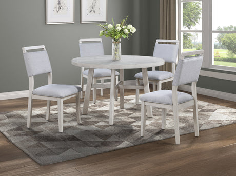 Blanche Gray Round Dining Table by Crown Mark at Eve Furniture