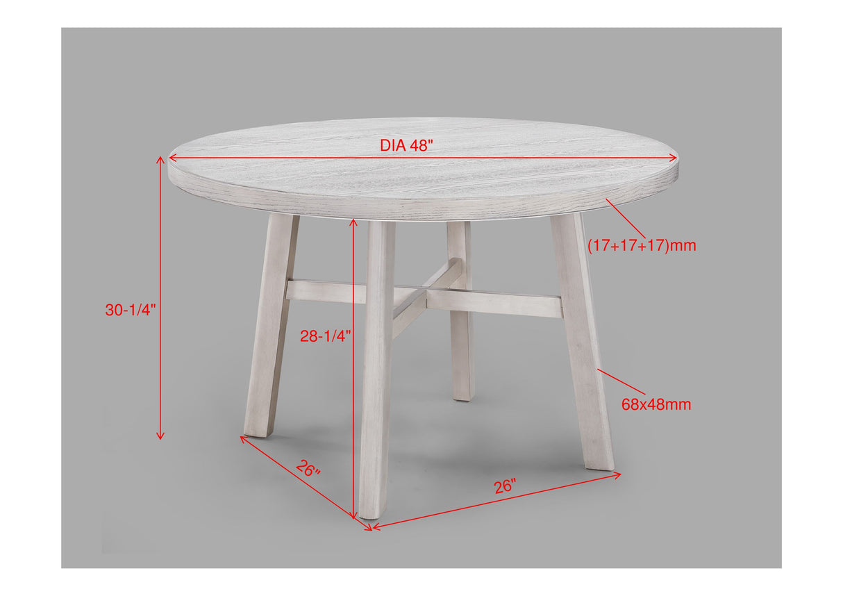 Blanche Gray Round Dining Table by Crown Mark at Eve Furniture