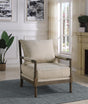 Blanchett Oatmeal/Natural Cushion Back Accent Chair by Coaster at Eve Furniture
