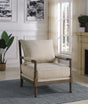 Blanchett Oatmeal/Natural Cushion Back Accent Chair by Coaster at Eve Furniture