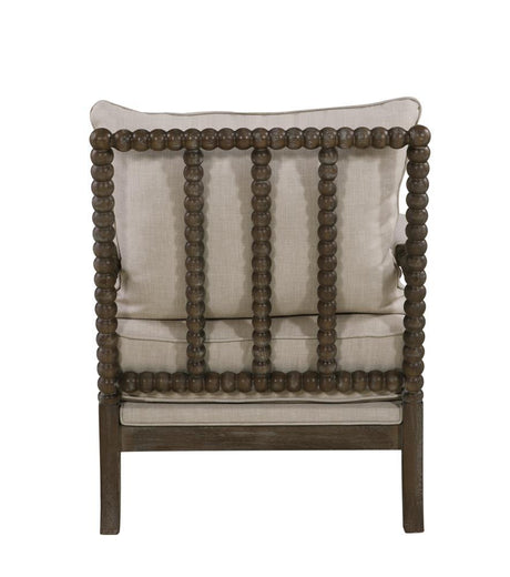 Blanchett Oatmeal/Natural Cushion Back Accent Chair by Coaster at Eve Furniture