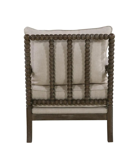 Blanchett Oatmeal/Natural Cushion Back Accent Chair by Coaster at Eve Furniture