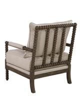 Blanchett Oatmeal/Natural Cushion Back Accent Chair by Coaster at Eve Furniture