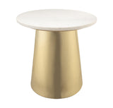 Bleeker Marble Side Table by TOV Furniture at Eve Furniture