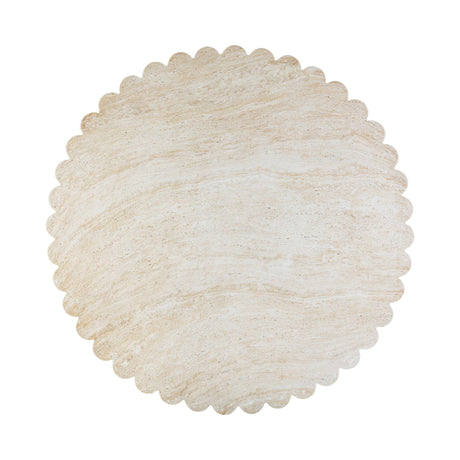 Blossom Washed Travertine Finish Indoor / Outdoor 54" Round Dining Table by TOV Furniture at Eve Furniture