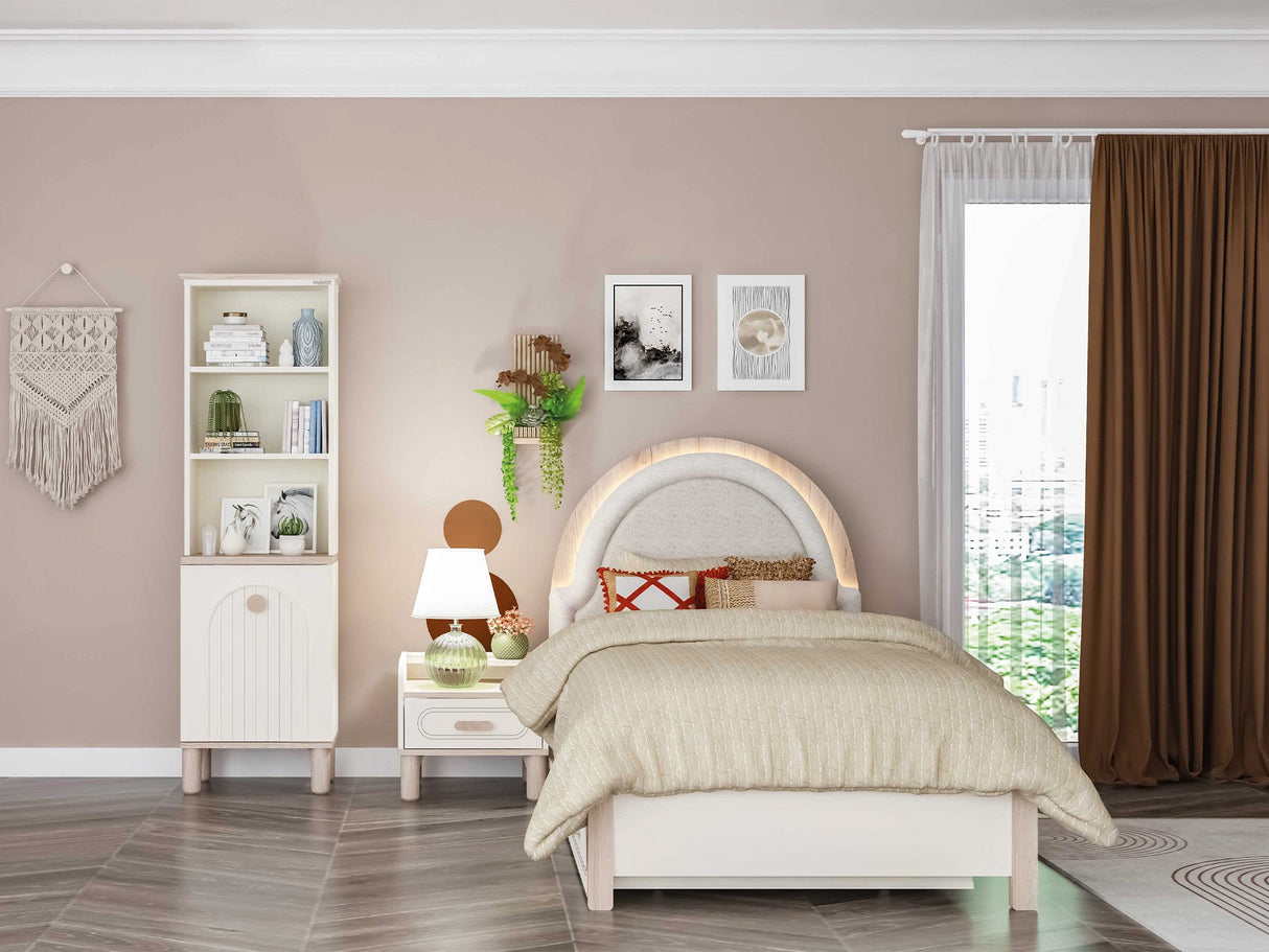 Bohemsoft Twin Bed With Headboard by Furnia at Eve Furniture
