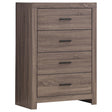 Brantford Barrel Oak 4-Drawer Chest by Coaster at Eve Furniture