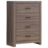 Brantford Barrel Oak 4-Drawer Chest by Coaster at Eve Furniture
