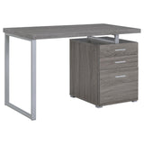 Brennan Weathered Gray 3-Drawer Office Desk by Coaster at Eve Furniture