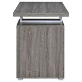 Brennan Weathered Gray 3-Drawer Office Desk by Coaster at Eve Furniture