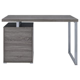 Brennan Weathered Gray 3-Drawer Office Desk by Coaster at Eve Furniture