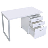 Brennan White 3-Drawer Office Desk by Coaster at Eve Furniture