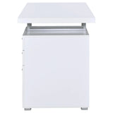 Brennan White 3-Drawer Office Desk by Coaster at Eve Furniture